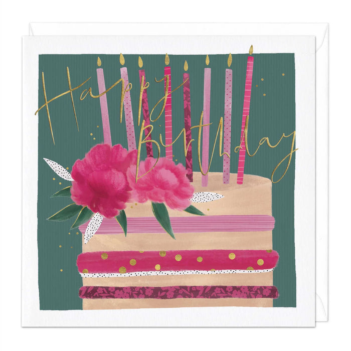 Whistlefish Peonie Cake Birthday Card