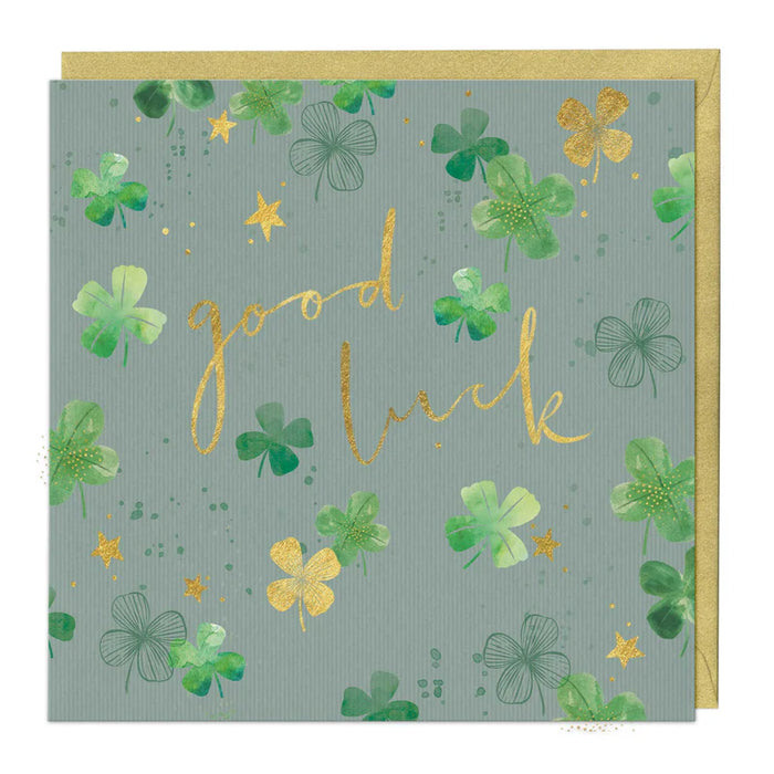 Whistlefish Good Luck Clover Congratulations Card