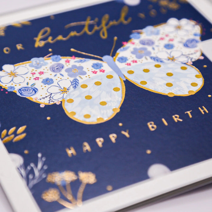 Whistlefish Floral Butterfly Birthday Card