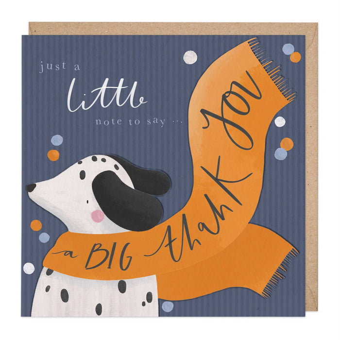 Whistlefish Spotty Dog Thank You Card