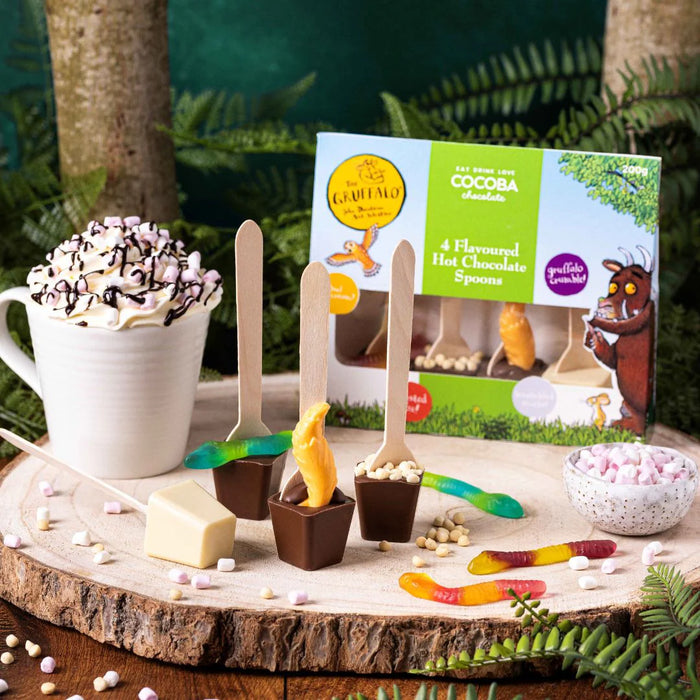 The Cocoabean Company The Gruffalo 4 Flavoured Hot Chocolate Spoons