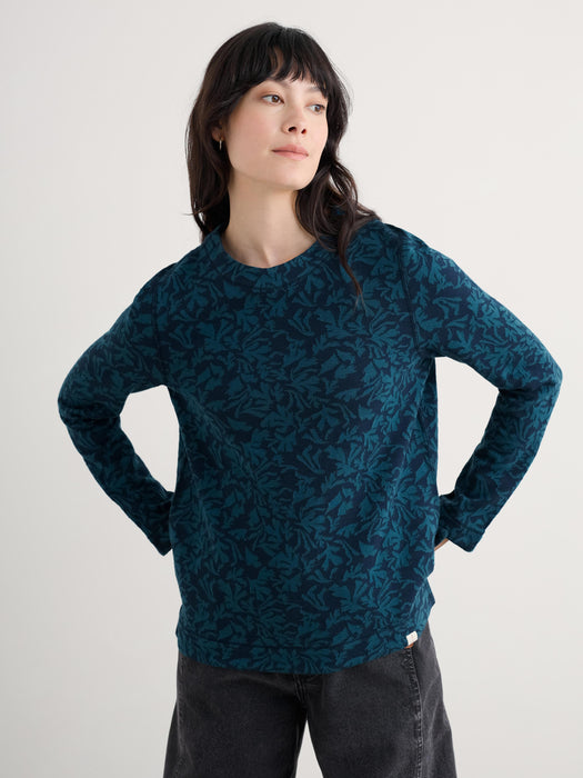 Seasalt Women's Gwennol Top In Drawn Seabed Dark Eden