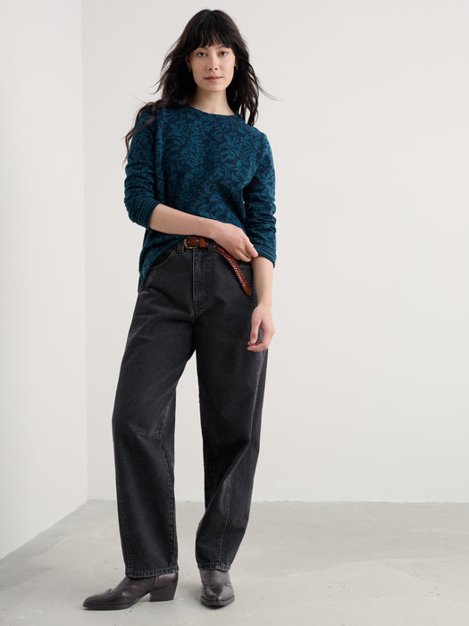 Seasalt Women's Gwennol Top In Drawn Seabed Dark Eden