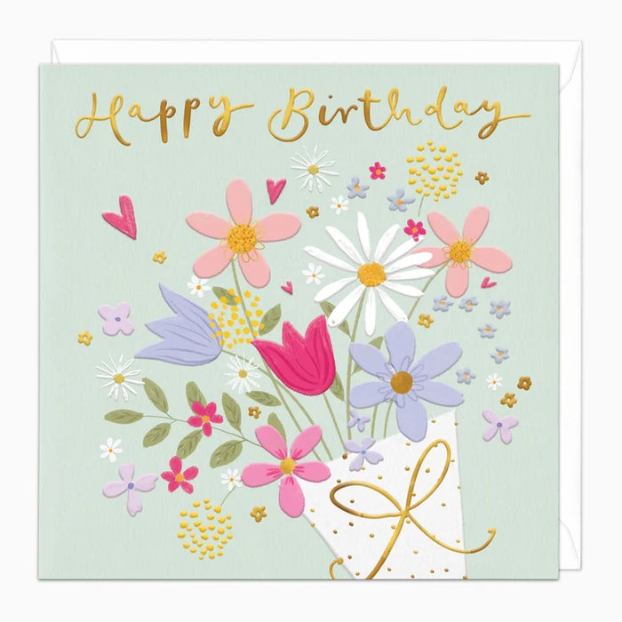 Whistlefish Floral Bouquet Birthday Card