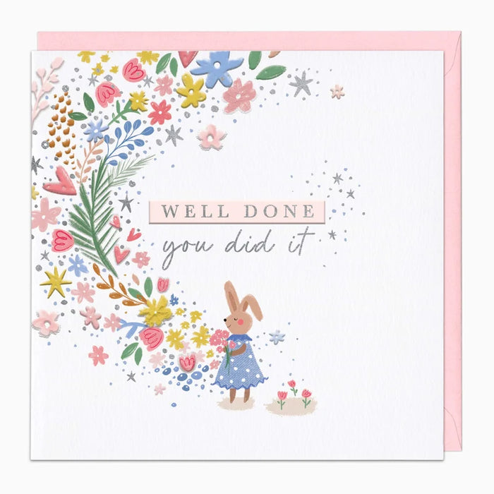 Whistlefish Bunny Bloom Well Done Card