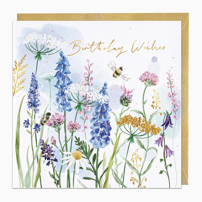 Whistlefish Foxglove Floral Birthday Card