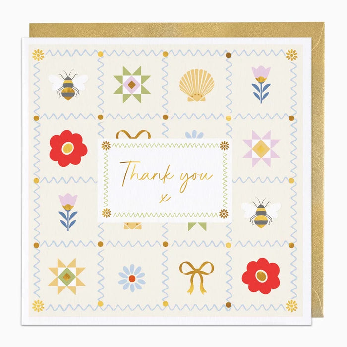 Whistlefish Coastal Patchwork Thank You Card