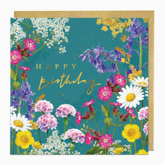 Whistlefish Bright Wildflowers Birthday Card