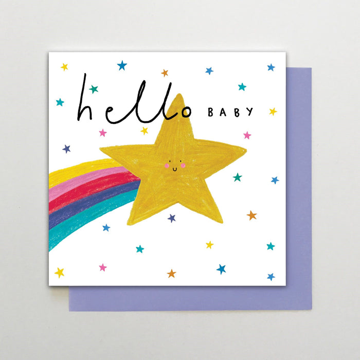 Stop the Clock Hello Baby Stars Card