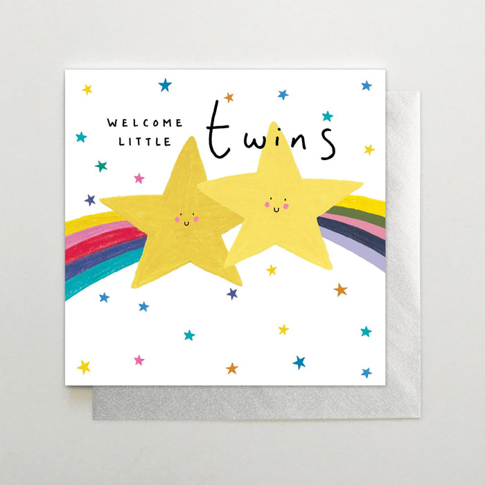 Stop the Clock Welcome Little Twins Card