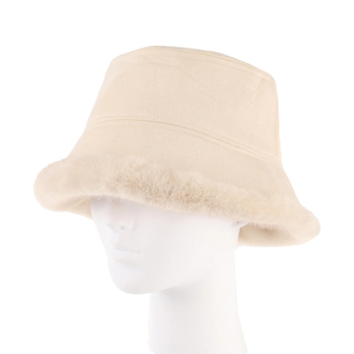 Park Lane Faux Fur Hat In Winter White