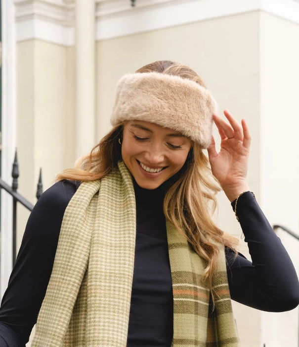 Park Lane Faux Fur Hat In Candied Ginger