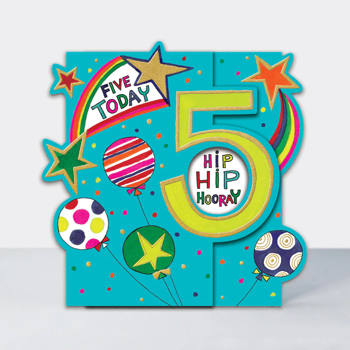 Rachel Ellen Birthday Card - Hip Hop - Five Today