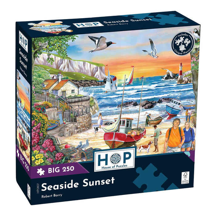 House of Puzzles Seaside Sunset Big 250 Jigsaw Puzzle