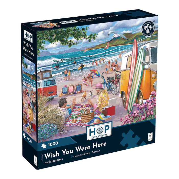 House of Puzzles Wish You Were Here 1000 Piece Jigsaw Puzzle