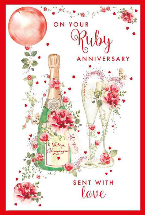 Nigel Quiney 'On Your Ruby Anniversary' Card