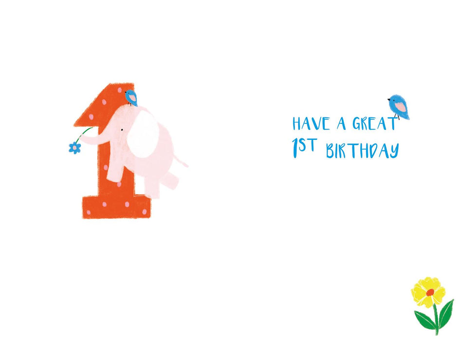 Nigel Quiney 1st Birthday Card Elephant