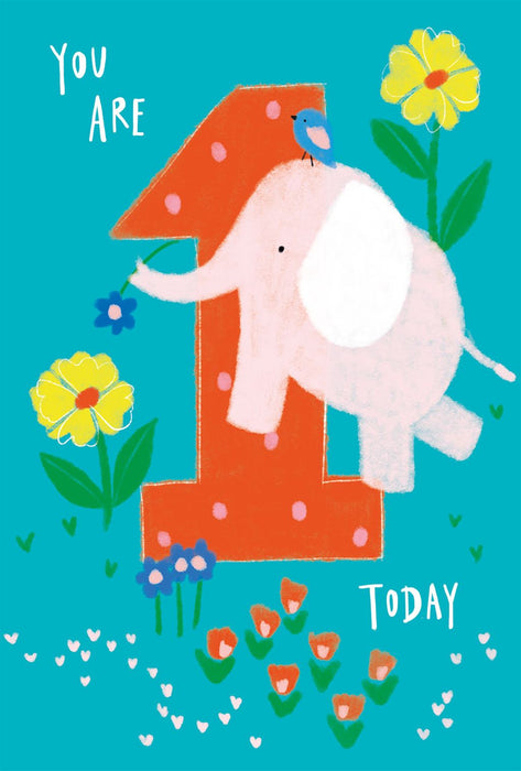 Nigel Quiney 1st Birthday Card Elephant