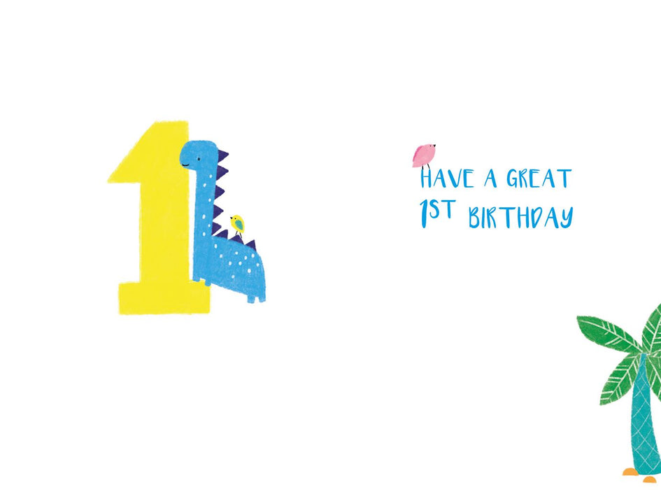 Nigel Quiney 1st Birthday Card Dino