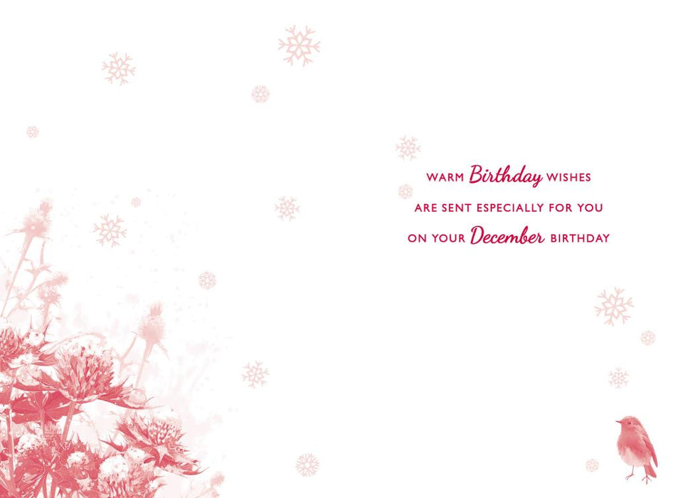 Nigel Quiney 'Special Wishes On Your December Birthday' Christmas Card