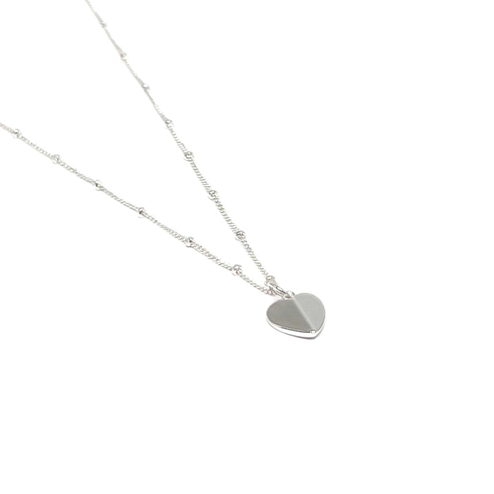 Clementine Hadley Heart Necklace - Silver