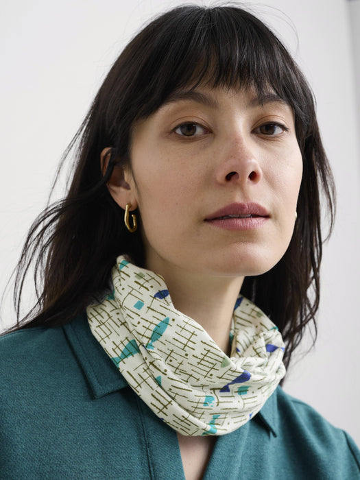 Seasalt Women's Organic Cotton Handyband In 50s Fish Chalk