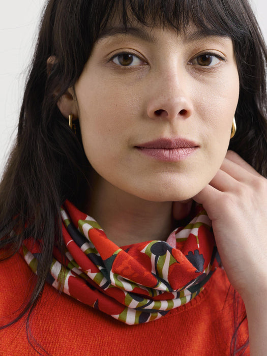 Seasalt Women's Organic Cotton Handyband In Stripey Floral Moss