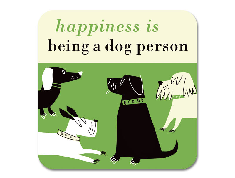 Repeat Repeat Happiness Dog Person Green Coaster