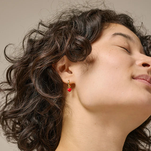 Enamel Copenhagen Hoops Amore Red Gold