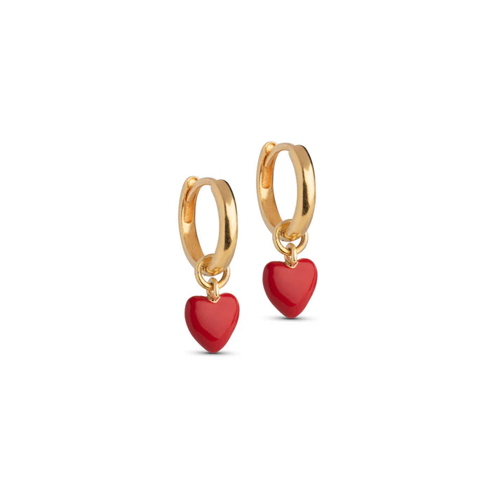 Enamel Copenhagen Hoops Amore Red Gold
