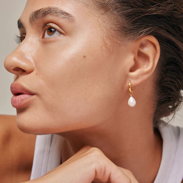 Enamel Copenhagen Hoops Significant Pearl Gold