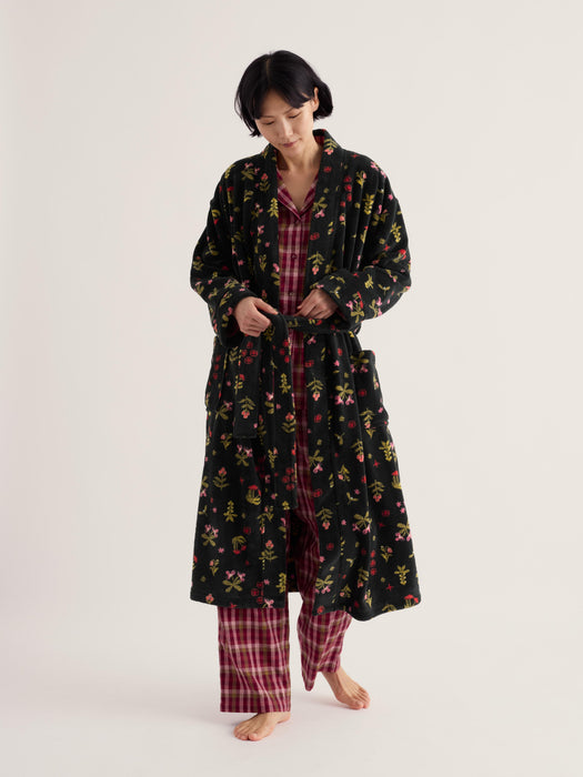 Seasalt Women's Hushing Gown In Tapestry Flowers Onyx