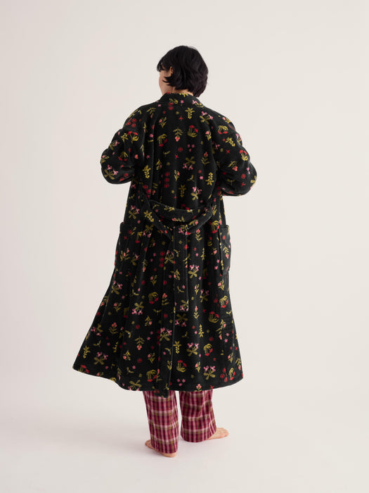 Seasalt Women's Hushing Gown In Tapestry Flowers Onyx