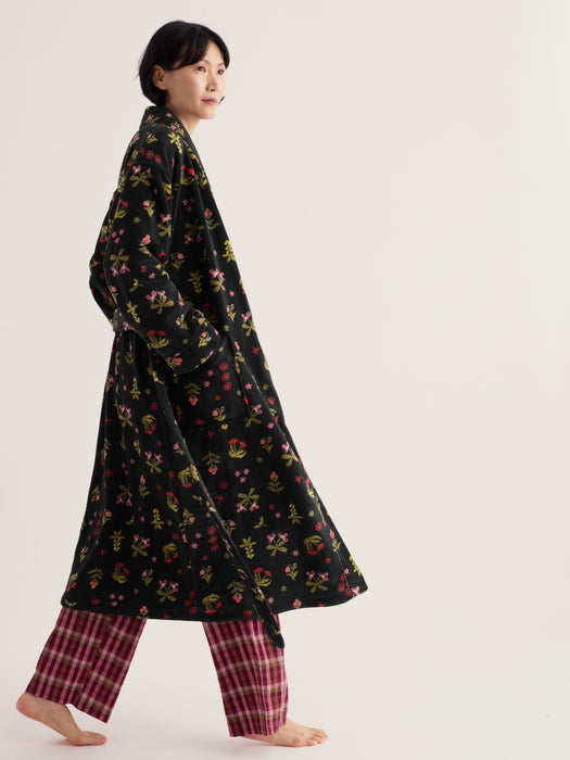 Seasalt Women's Hushing Gown In Tapestry Flowers Onyx