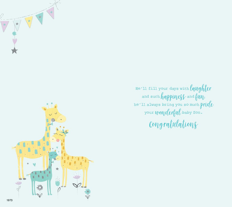 ICG Congratulations On The Arrival Of Your Baby Boy Card