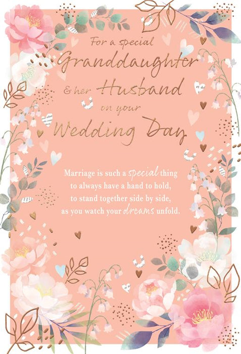 ICG 'For A Special Granddaughter And Husband On Your Wedding Day' Wedding Card