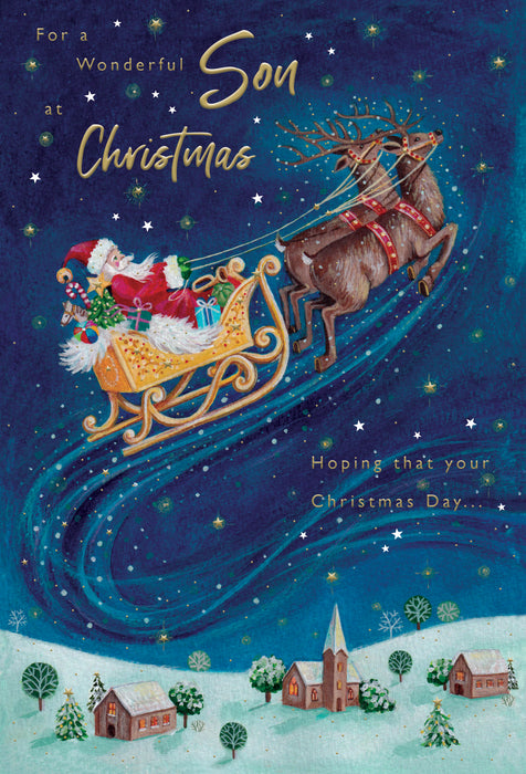 ICG For A Wonderful Son at Christmas - Sleigh Card