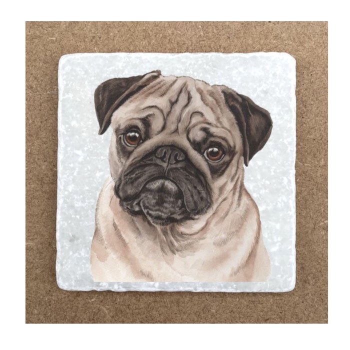 Marble Coaster - Pug