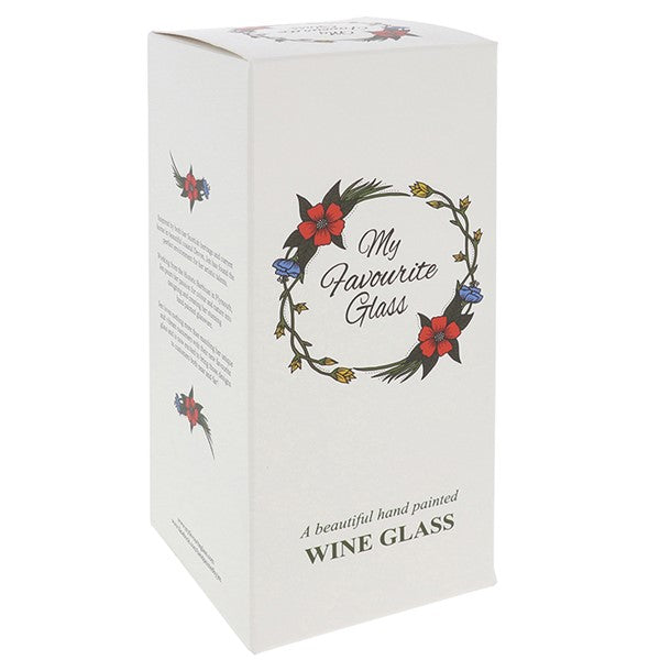 My Favourite Glass Bee Garden Wine Glass