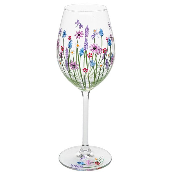My Favourite Glass Dragonfly Meadow Wine Glass