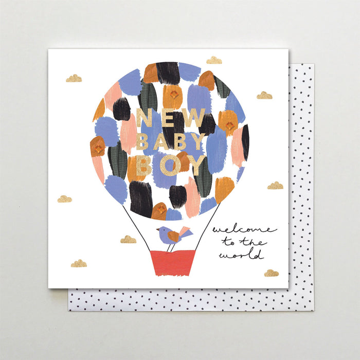 Stop the Clock Baby Boy Hot Air Balloon