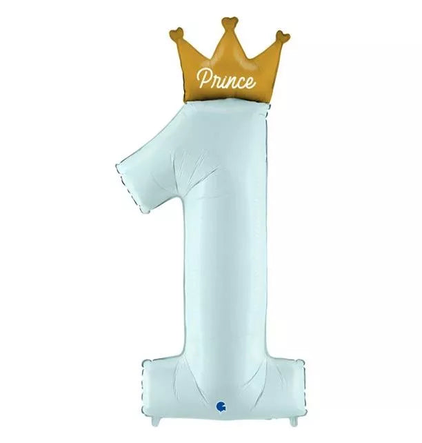 Jackson's Super Shape My 1st Birthday Prince Birthday Balloon