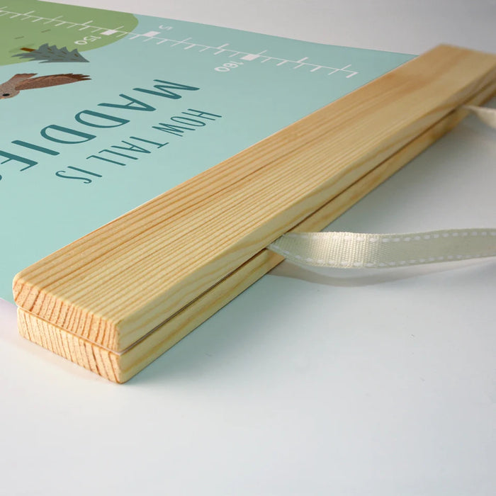 James Ellis Adventure Awaits Canvas and Wooden Height Chart