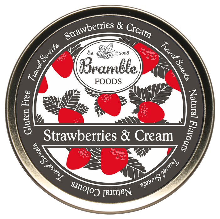 Bramble Mixed Strawberries And Cream Travel Sweets Tin