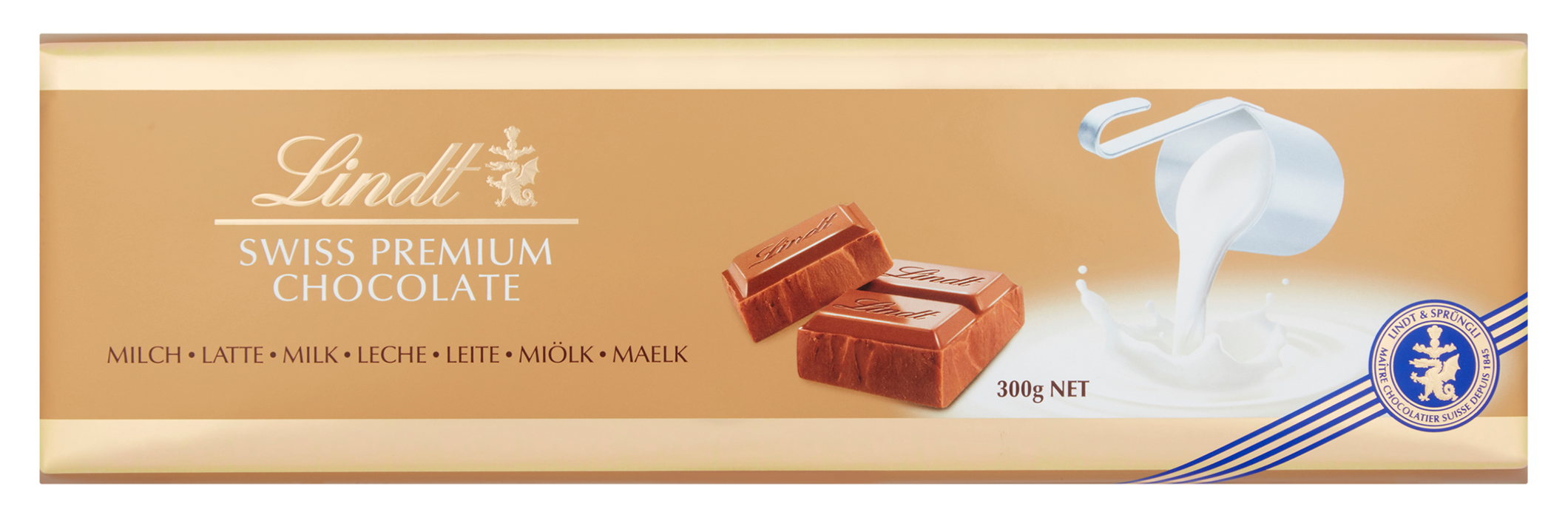 Lindt Gold Milk Chocolate Bar