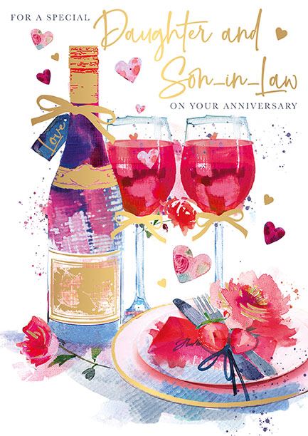 Words & Wishes 'For A Special Daughter And Son-In-Law' Anniversary Card