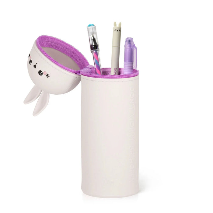 Legami Kawaii 2 in 1 Soft Silicone Bunny Pencil Case