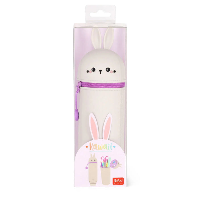 Legami Kawaii 2 in 1 Soft Silicone Bunny Pencil Case