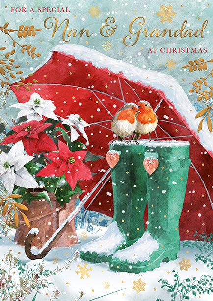 Words N Wishes "For A Special Nan And Grandad" Christmas Card