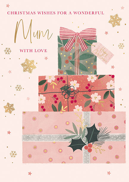 Words N Wishes 'For A Wonderful Mum' Christmas Card
